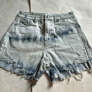 American eagle highest rise mom shorts size 0 NWT distressed